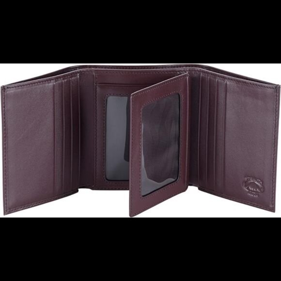 Other - Leather Trifold RFID Wallet For Men Brown